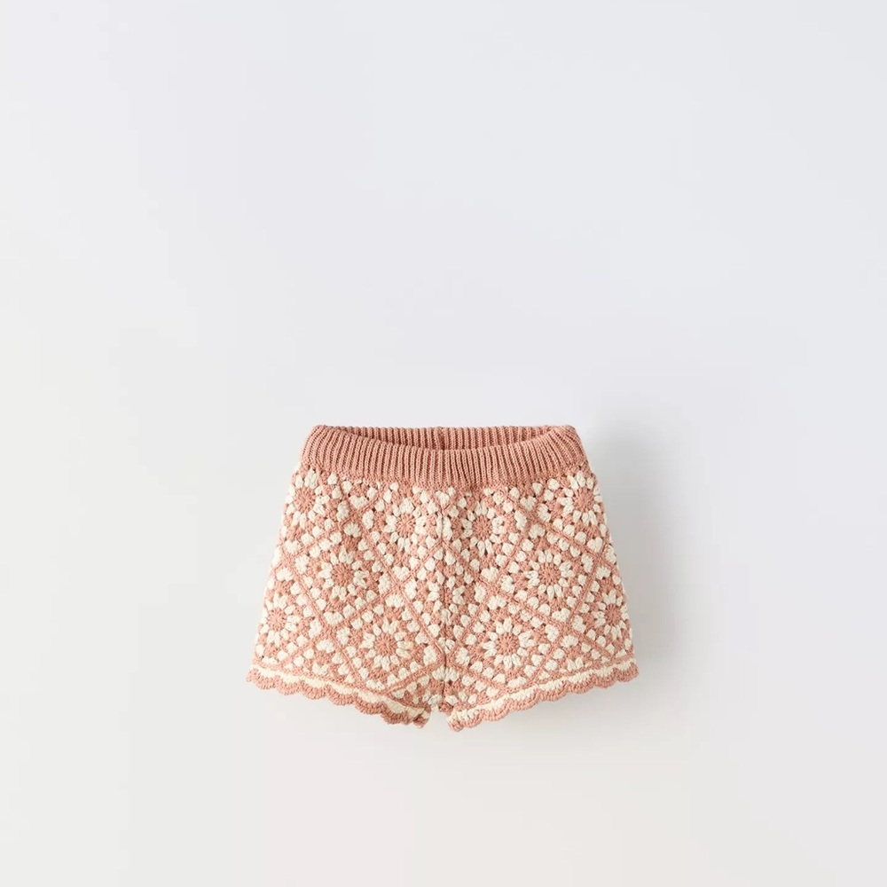 Zara baby crochet shorts